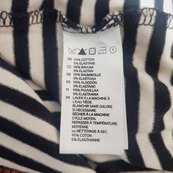 H&M Basic Striped Ballerina front Casual T-Shirt Dress (L tag- M/L actual fit) - Picture 9 of 12